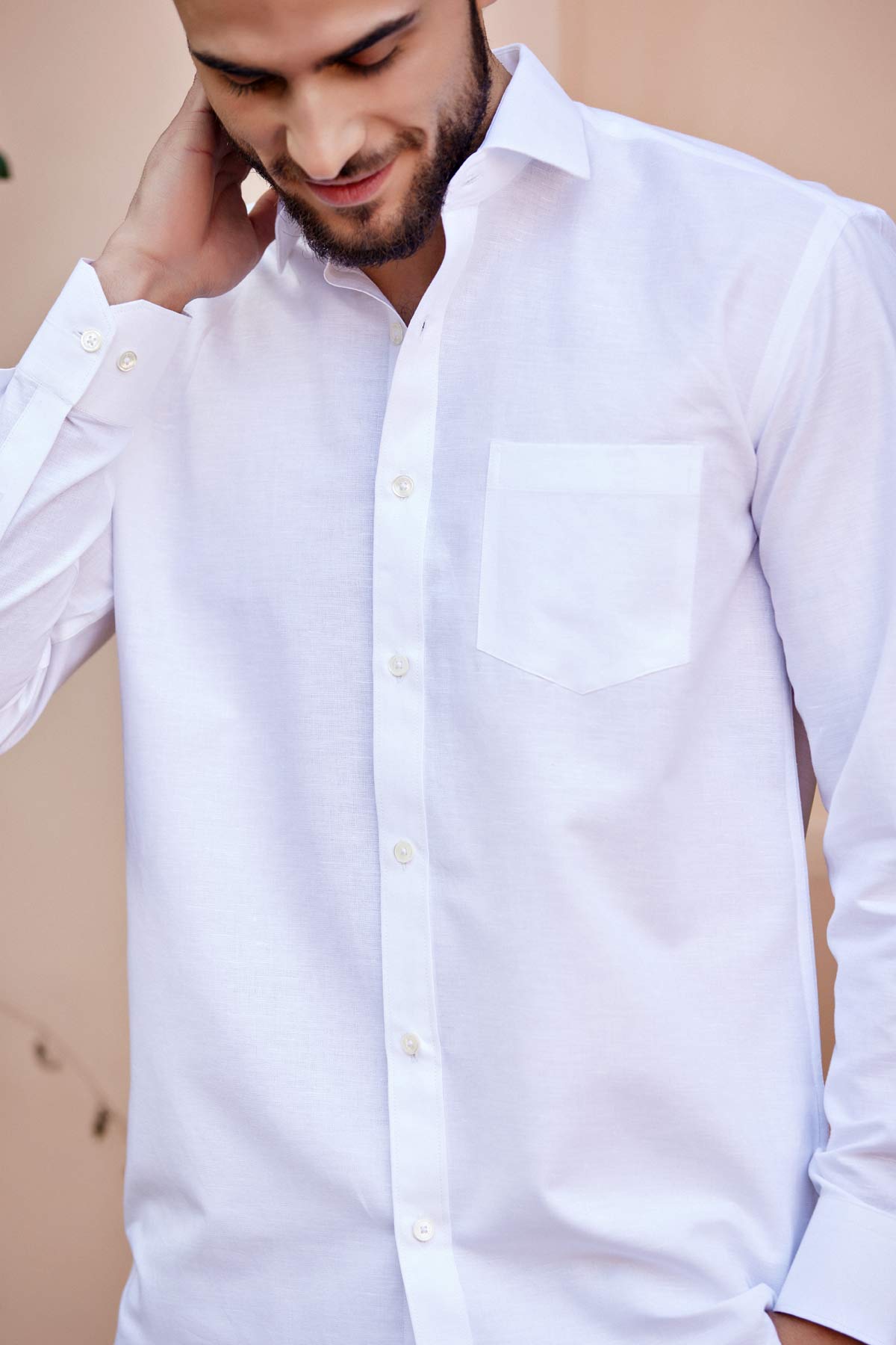 BLIZZARD | Premium White Linen Shirt