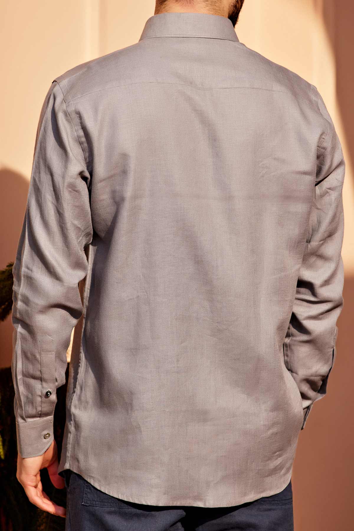 Dusk | Premium Grey Linen Shirt