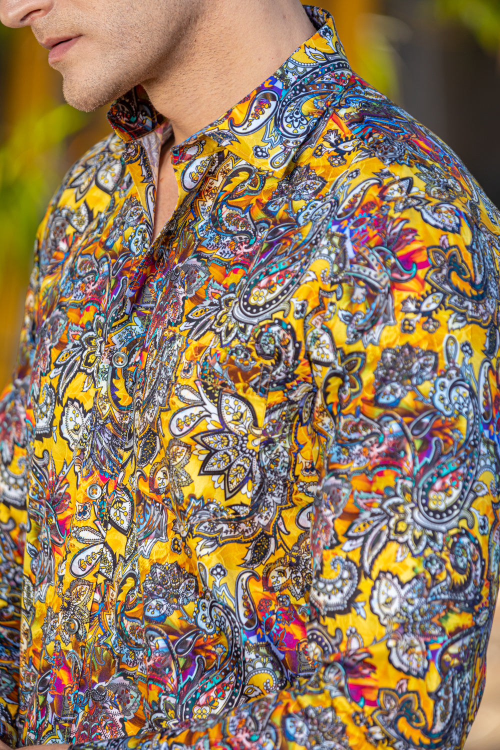 Short Sleeve Button Down Shirt - Best Men's Printed Dress Shirts - Slim Fit Dress Shirt
