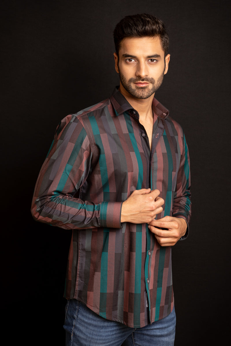 RUSTIC - EXCLUSIVE YARN DYED GIZA COTTON SHIRT