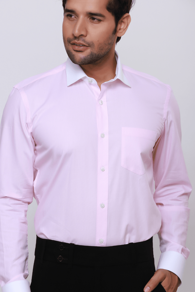 Royalty | Men's Premier Slim-Fit Spread-Collar Dress Shirt - Pink
