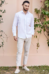 BLIZZARD | Premium White Linen Shirt